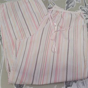Vintage Calvin Klein Drawstring Waist 100% Cotton Pajama Bottoms Size Medium EUC